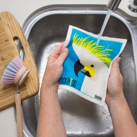 Retro Kitchen Compostable Sponge Cloth - Cockatoo, 1 Cloth