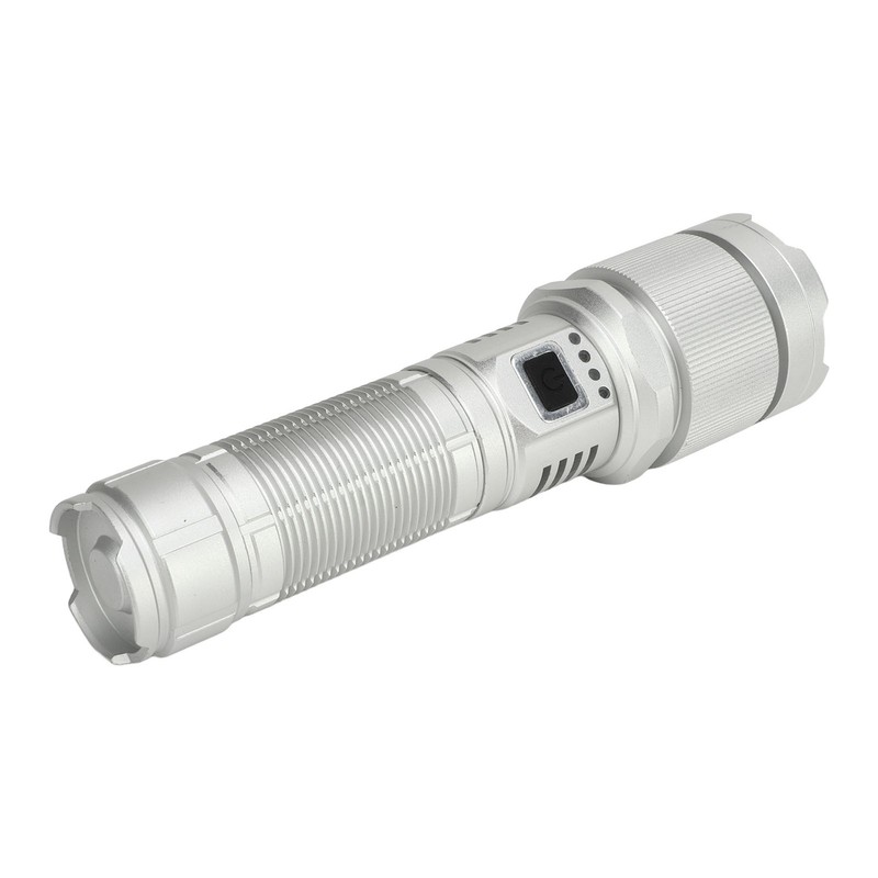 Rechargeable LED Flashlight High Luminous Flux 8000LM Telescopic Zoom Handheld