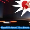 smseace 10Pack Red Round Reflectors with 10pcs Stainless Steel Screw