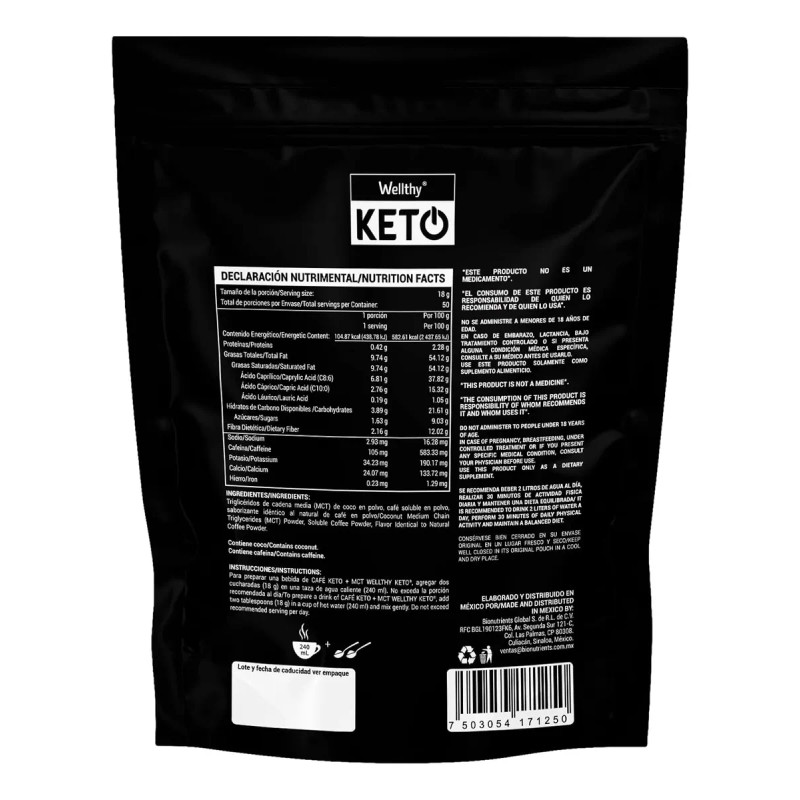 Wellthy Keto Mct Coffee 900g
