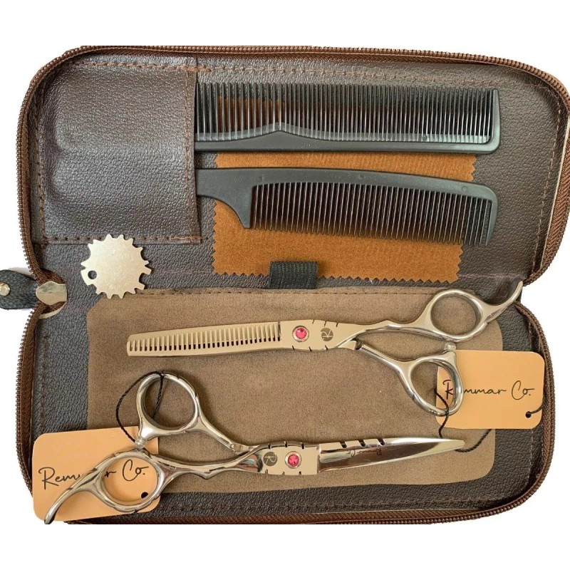 Remmar Co Se 2 Tijeras Microdentada 6 Estilista Barbero Estuche