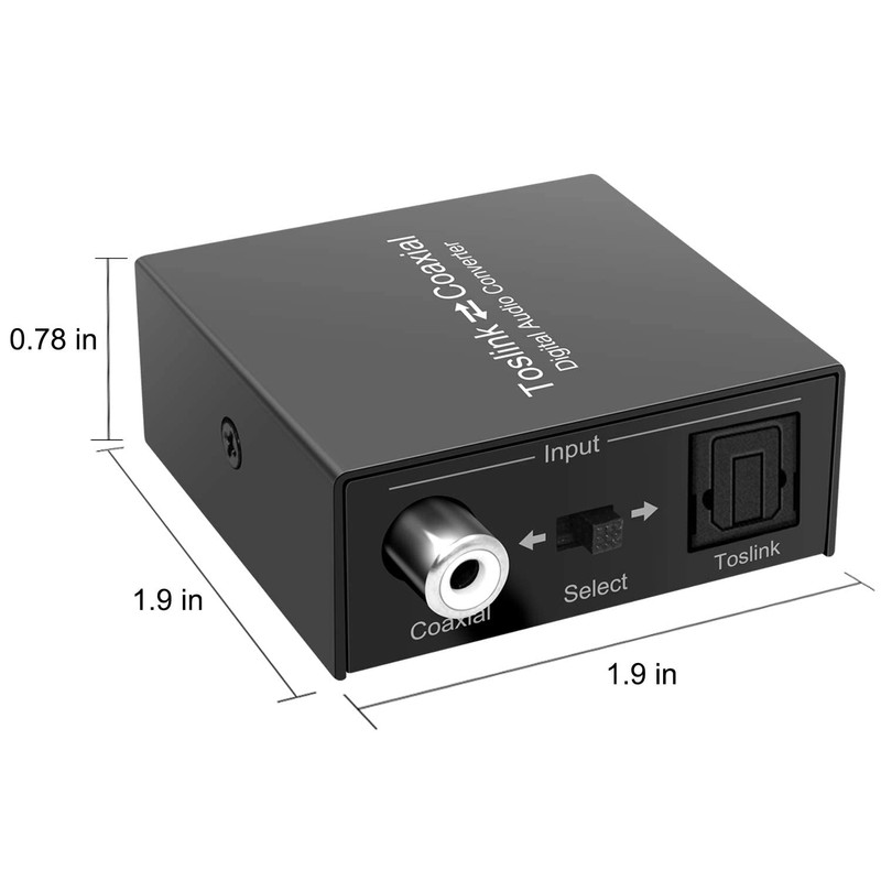 Optical to Coaxial or Coax to Optical Digital Audio Converter
