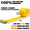 Autofonder Vehicle Wheel Chock Tie Down kit 4500lb Break Strength-4