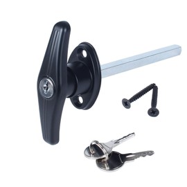 JIQI Black Truck roof Lock T-Handle Replacement Lock of External Long Screw Rod, with 2 Keys and Screws(Left)