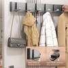 Drovalles Coat Rack Wall Mounted, 5 Retractable Pegs, Heavy Duty,