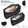 besharppin 2pcs Mesh Cosmetic Bags, Wide Open Zipper Mesh Makeup