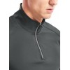 Mens 1/4 Zip Pullover Lightweight(Steel Grey,XL)