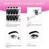 Fadlash Cluster Eyelash Extensions, Individual Eyelashes, 60D 0.07 D Curl,