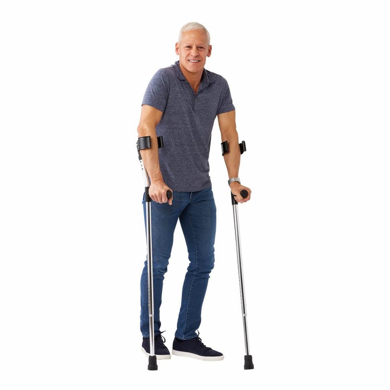 Medline Guardian Forearm Crutches for Adults, Tall Height, Lightweight &