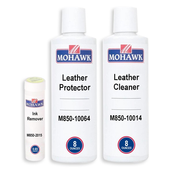 Mohawk Finishing Products Leather Care Kit, Includes 1 Leather Cleaner (M850-10024), 1 Leather Protector (M850-10034), 1 Ink Remover (M850-2015)