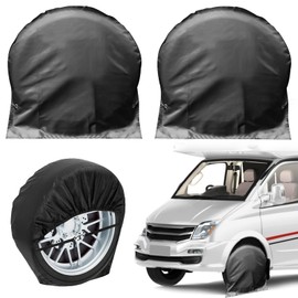 Raxfekro Set of 2 Wheel Covers for Caravans, Motorhome Black (72.5 x 72.5 cm), Suitable for Cars, Caravans, Motorhomes, Trailers etc