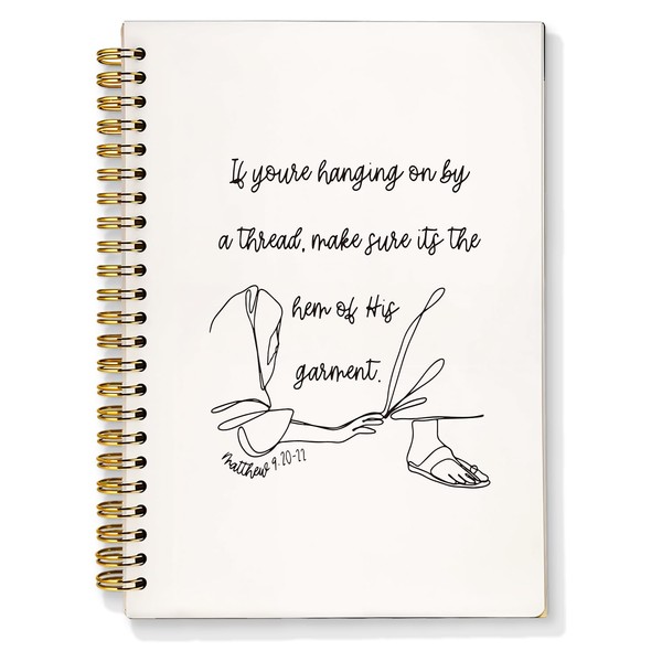 ETVISO Christian Notebook for Women Men, Matthew 9:20-21 Bible Journaling,