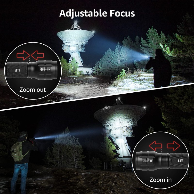 Lighting EVER LED Flashlights High Lumens, Small Flashlight, Waterproof, Adjustable
