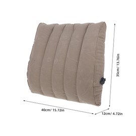 MAGICLULU Waist Pillow Inflatable Lumbar Support Portable for Office Car Students Drivers Light Grey