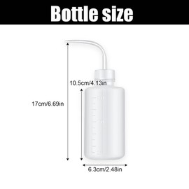 Pence & Moon Collective Squeeze Bottle with nozzles, 3 Pack 250ml Safety Wash Bottle with Narrow Mouth, Plastic Economy Natural Squeeze Condiment Water Bottle Caps for Lab Plant