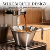 2 Pcs Stainless Steel Espresso Cups with Handle, V-Shaped Double