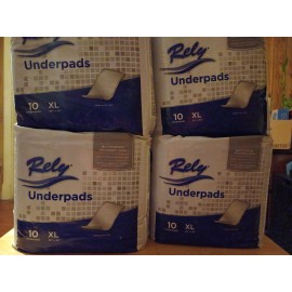 Rely Underpads XL 30" x 30" RLYASU300 ~ Qty: 10 Underpads