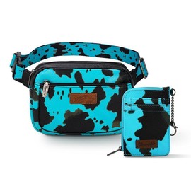 [Moo Moo Week] Wrangler Summer Moo Moo Small Bag or Wallet + Cardholder Set of 2:_Belt Bag Turquoise