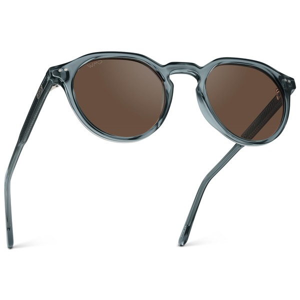 WMP Eyewear - Men's Modern Geometric P-3 Round Retro Polarized