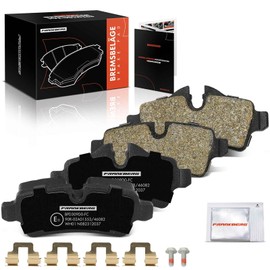 Frankberg Brake Kit Disc Pad Rear Axle Compatible with Min.i R56 1.4L-2.0L 2006-2013 Min.i Cabriolet R57 1.6L 2.0L 2007-2015 Min.i Clubman R55 1.4L-2.0L 2007-2014 Replace# 34216778327