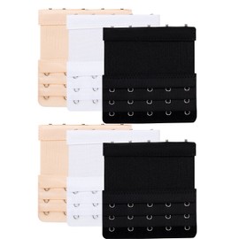 ZaneGear Women Elastic Bra Extender 5 Hook for Plus Size Bras Back Extension Strap 6pcs