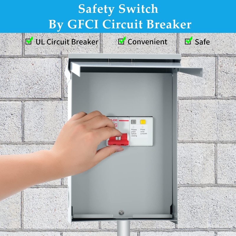 briidea 60 Amp Spa Panel with 3-Pole 60 Amp GFCI