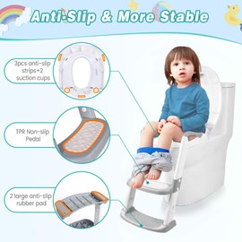 Gyabnw Toilet Training Seat with Step Stool Ladder for Kids - Easy to Assemble, Safe and Comfortable Design