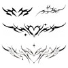 WEEKINK Y2K Heart Cybersigil Tattoos – Tribal Tramp Stamp Temporary