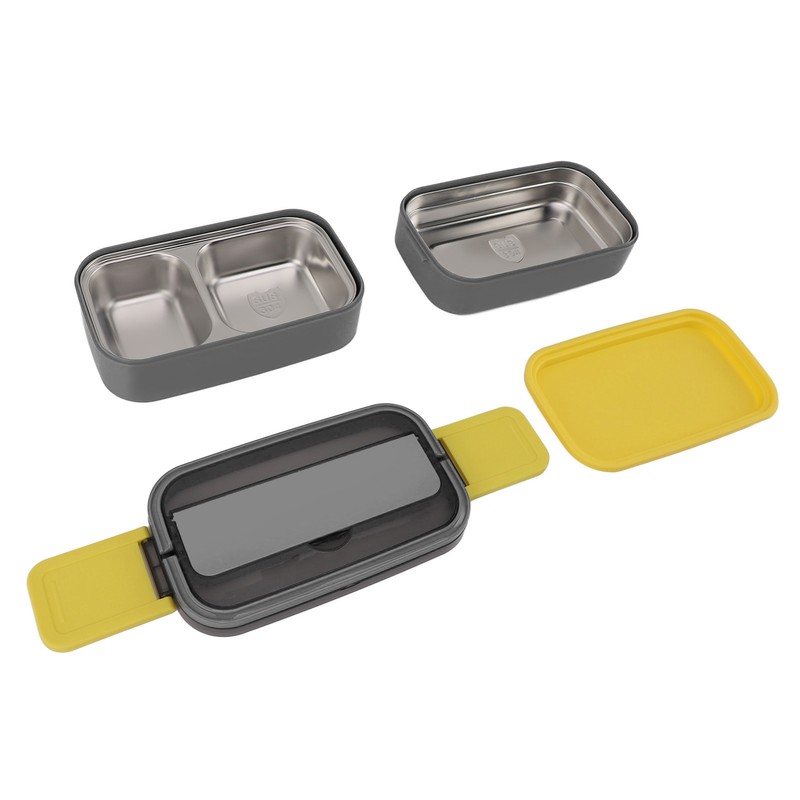 Lunch Box Double Layer Microwave Safe Leakage Proof Stainless Steel