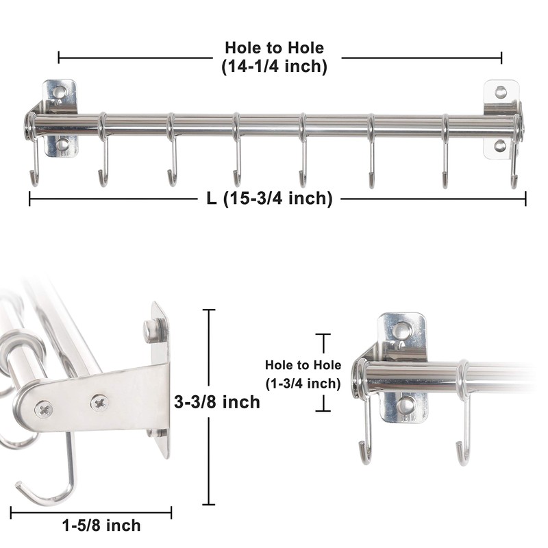 DSEAP Pot Rack - Pots and Pans Hanging Rack with