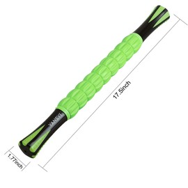 Yansyi Muscle Roller Stick for Athletes - Body Massage Roller Stick - Release Myofascial Trigger Points Reduce Muscle Soreness Tightness Leg Cramps & Back Pain for Physical Therapy & Recovery (Green)
