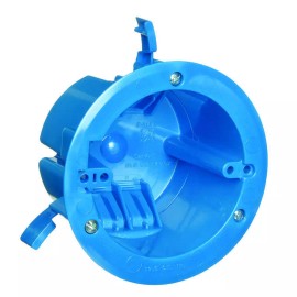 Carlon 18 cu in Round Polycarbonate 1 gang Electrical Ceiling Box Blue B618RR