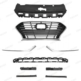 9 piezas para Sonata 2018-2019 cubierta de soporte de radiador delantero rejilla malla soporte de parachoques
