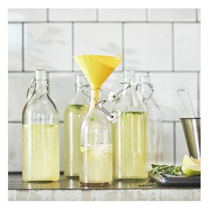 IKEAA UPPFYLLD Funnel, Bright Yellow. 13 cm - By BS
