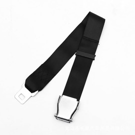 Airplane Seat Belt Extender, 1 Pieces Universal Adjustable Aircraft Safety Belt Parts, Airport Essentials, for Pregnant Woman or Fat Man, 8-32 inches Adjustable, black