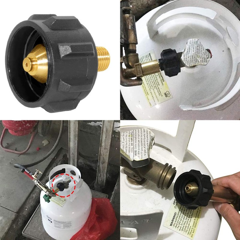 Hooshing QCC1 Propane Adapter Propane Gas Fitting with 1/4" Hose