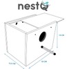 Budgie Nest with Shavings for the Bed, Wooden Bird House
