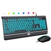 Wired Keyboard and Mouse Combo - Large Print Light Up