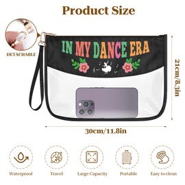 Dance Gifts for Women Dancer Gift Makeup Bag Dance Teams Gifts for Girls Clear PVC Cosmetic Bag Birthday Graduation Gifts for Dancer Sister Friends Dance Teacher Dance Recital Gift Toiletry Pouch