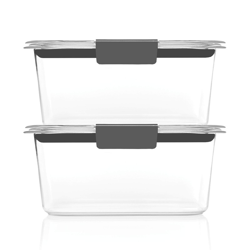 Rubbermaid Brilliance BPA-Free Food Storage Containers, Medium Deep, 4.7 Cup,