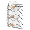mDesign Metal Wire Pot and Pan Lid Rack Organizer for