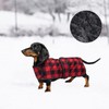 Geyecete Waterproof Warm Thermal Quilted Dachshund Coat with Warm Fleecy