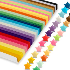 1350 Sheets Star Origami Paper,Paper Star Strips, 27 Assortment Color Star Paper,Wish Paper,Lucky Star,Origami Paper Stars Strips,Double Sided Origami Paper,DIY Lucky Star Paper,Handmade Star Origami