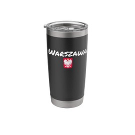 Warszawa Poland Vintage Polish Flag Proud Pole Stainless Steel Insulated Tumbler