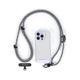 project-cb Cell Phone Lanyard 1,Phone Tether Tab 2,Phone Crossbody Strap,Lanyards for Around the Neck,Adjustable Phone Strap(White-Black-B)