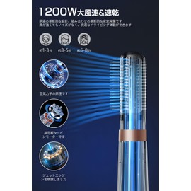 【5in1 多機能】ドライヤー 大風量 速乾 付属品5種 ヘアドライヤー カールドライヤー 3段階冷熱風量調節 くるくるドライヤー マイナスイオン 過熱防止機能 熱風ブラシ 恒温ヘアケア ストレート/カーリーヘア/ボリュームアップ 家庭用/ヘアサロン/出張/旅行用 バラ金