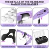 Magnifying Glass with Light, Rechargeable Magnifying Glasses 1.5X-5X Lenses, Magnify