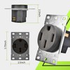 RVMATE NEMA 14-50R Outlet, 50 Amp Receptacle, 125/250 Volt, 3