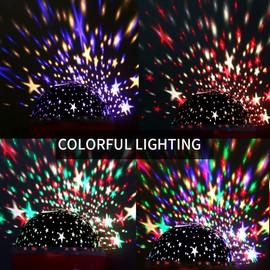 Kids Night Light Star Light Projector 360 Degree Rotating Star Projector Colors Changing with USB Cable Night Light Projection Gifts for Kids Baby Bedroom Party Decorations Birthday Gifts (Blue)