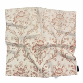 Xuwenz Head Scarf Classic Floral Pattern Silk Scarf for Women Hair Wrap Sleeping Gold Branches Texture Vase With Gold Flower Bandana 90x90 CM